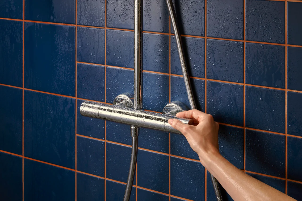 Hansgrohe Activera S Showerpipe 240 1jet EcoSmart mit Ecostat Fine Varia, Chrom