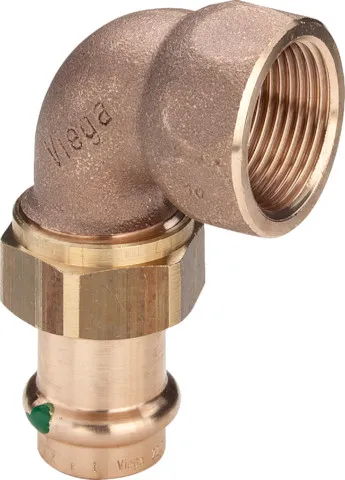 „Profipress“ 90°-Übergangsverschraubung mit 1 Muffe auf Innengewinde 42 mm × 1 1/2″ „Profipress“ 90°-Übergangsverschraubung mit 1 Muffe auf Innengewinde 42 mm × 1 1/2″