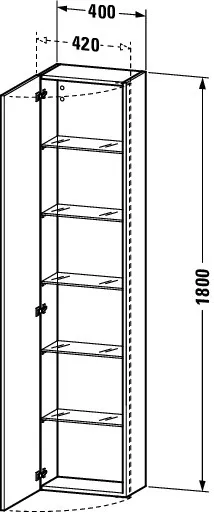 Duravit Hochschrank „DuraStyle“ 40 × 180 × 24 cm