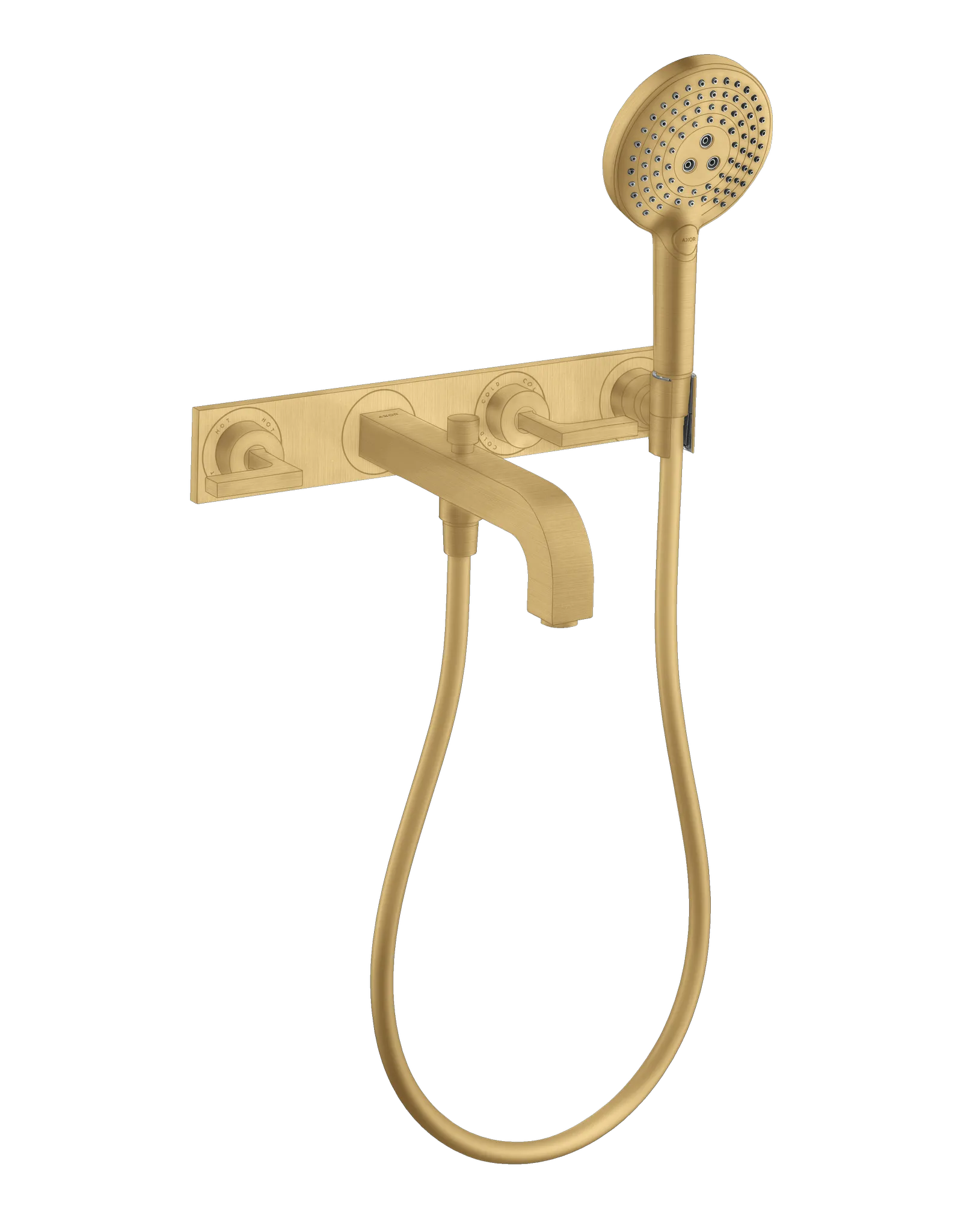 Hansgrohe AXOR Citterio 3-Loch Wannenarmatur Unterputz Brushed Gold Optic Ausladung 222 mm Hansgrohe AXOR Citterio 3-Loch Wannenarmatur Unterputz Brushed Gold Optic Ausladung 222 mm