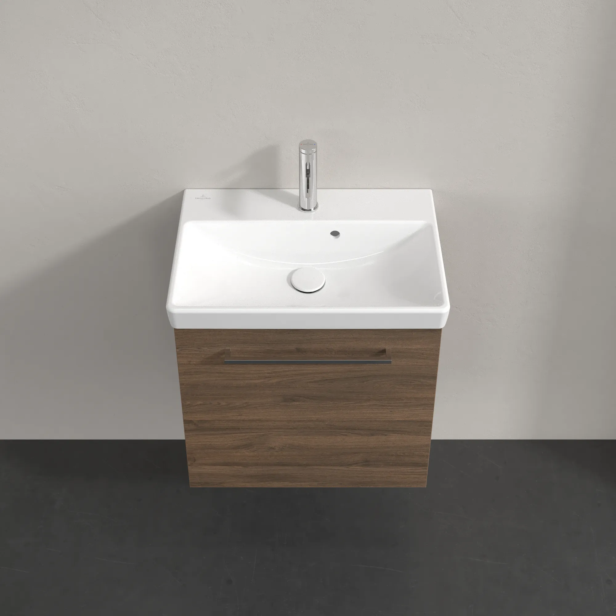 Villeroy & Boch Waschtischunterschrank mit Tür „Avento“ für Schrankwaschtisch 530 × 514 × 352 mm Arizona Oak, Anschlag rechts, Soft Closing, 1 Tür