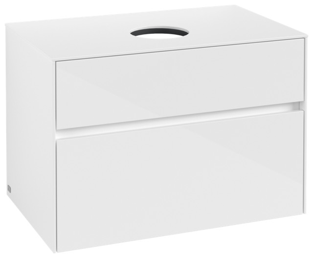 Villeroy & Boch Waschtischunterschrank „Collaro“ für Schrankwaschtisch 80 × 54,8 × 50 cm 2 Auszüge, Waschbecken mittig 