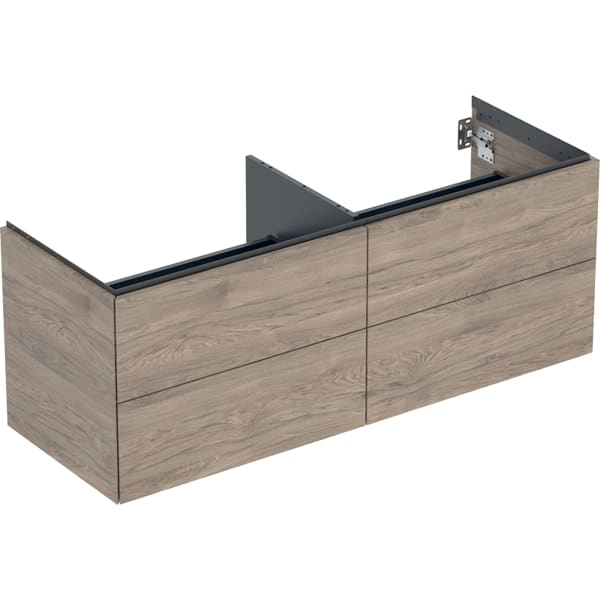 Geberit Waschtischunterschrank „ONE“ Nussbaum hickory / Melamin Holzstruktur Geberit Waschtischunterschrank „ONE“ Nussbaum hickory / Melamin Holzstruktur