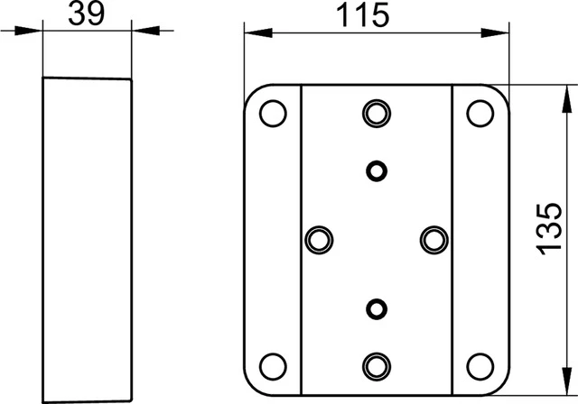 AXESS Adapterplatte für Stützklappgriff 35003 verchromt AXESS Adapterplatte für Stützklappgriff 35003 verchromt