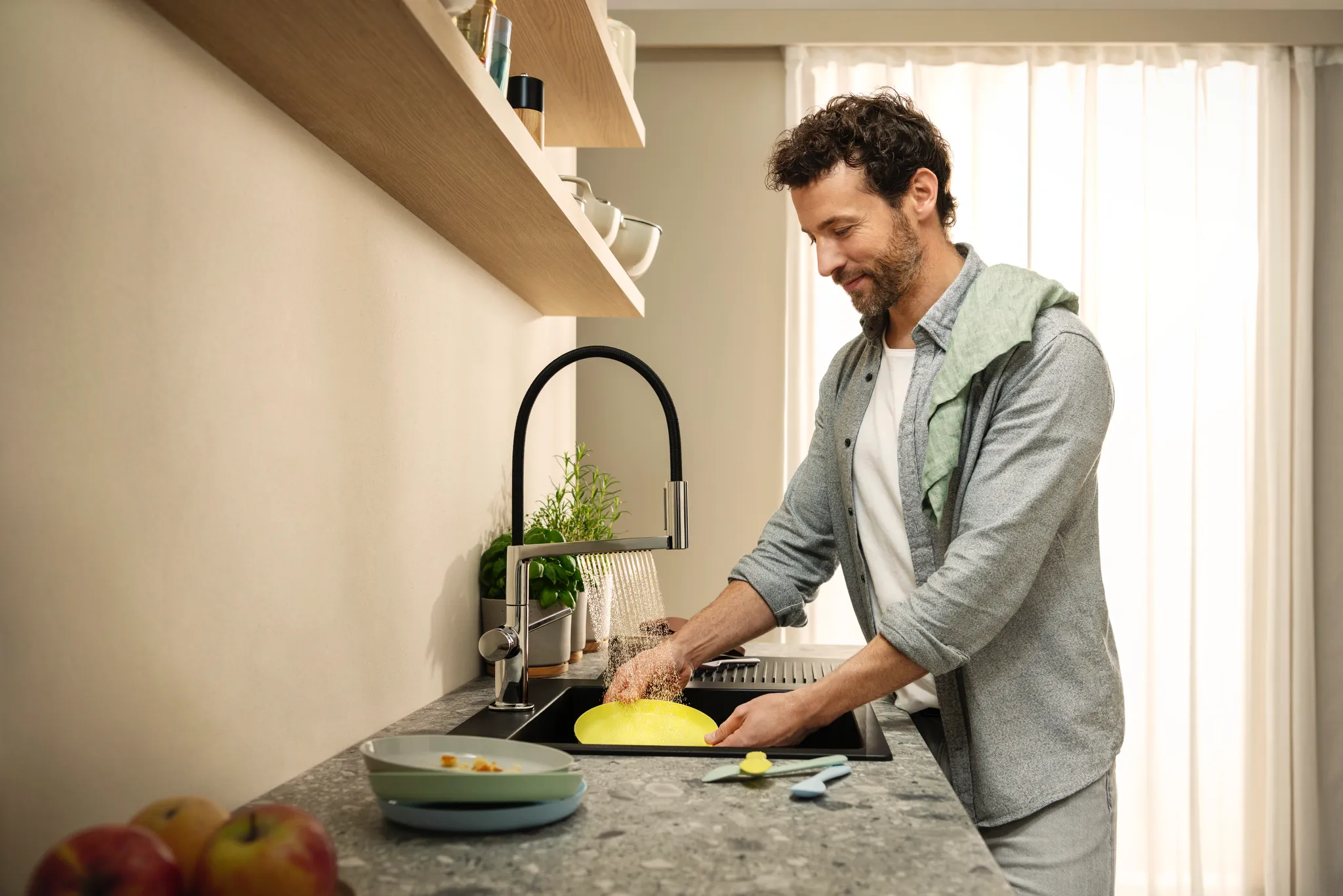 Hansgrohe S51 S510-F450 Einbauspüle 450, Graphitschwarz Hansgrohe S51 S510-F450 Einbauspüle 450, Graphitschwarz