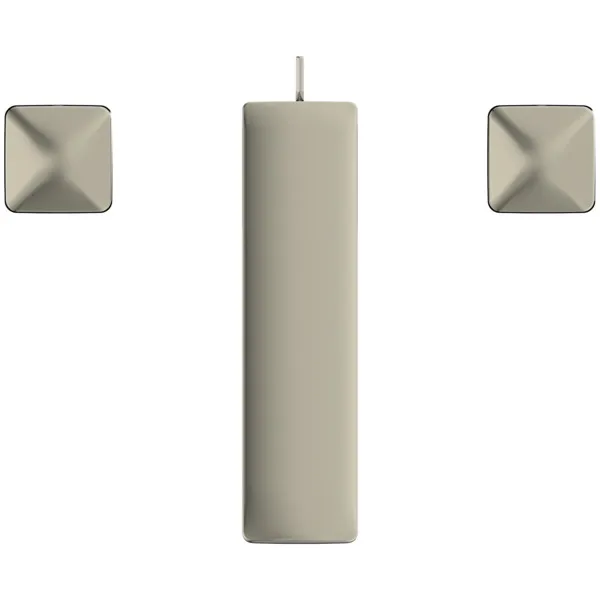 3-Loch-Waschtischarmatur Conca, mit Ablaufgarnitur, Ausladung 133mm, Brushed Gold 3-Loch-Waschtischarmatur Conca, mit Ablaufgarnitur, Ausladung 133mm, Brushed Gold
