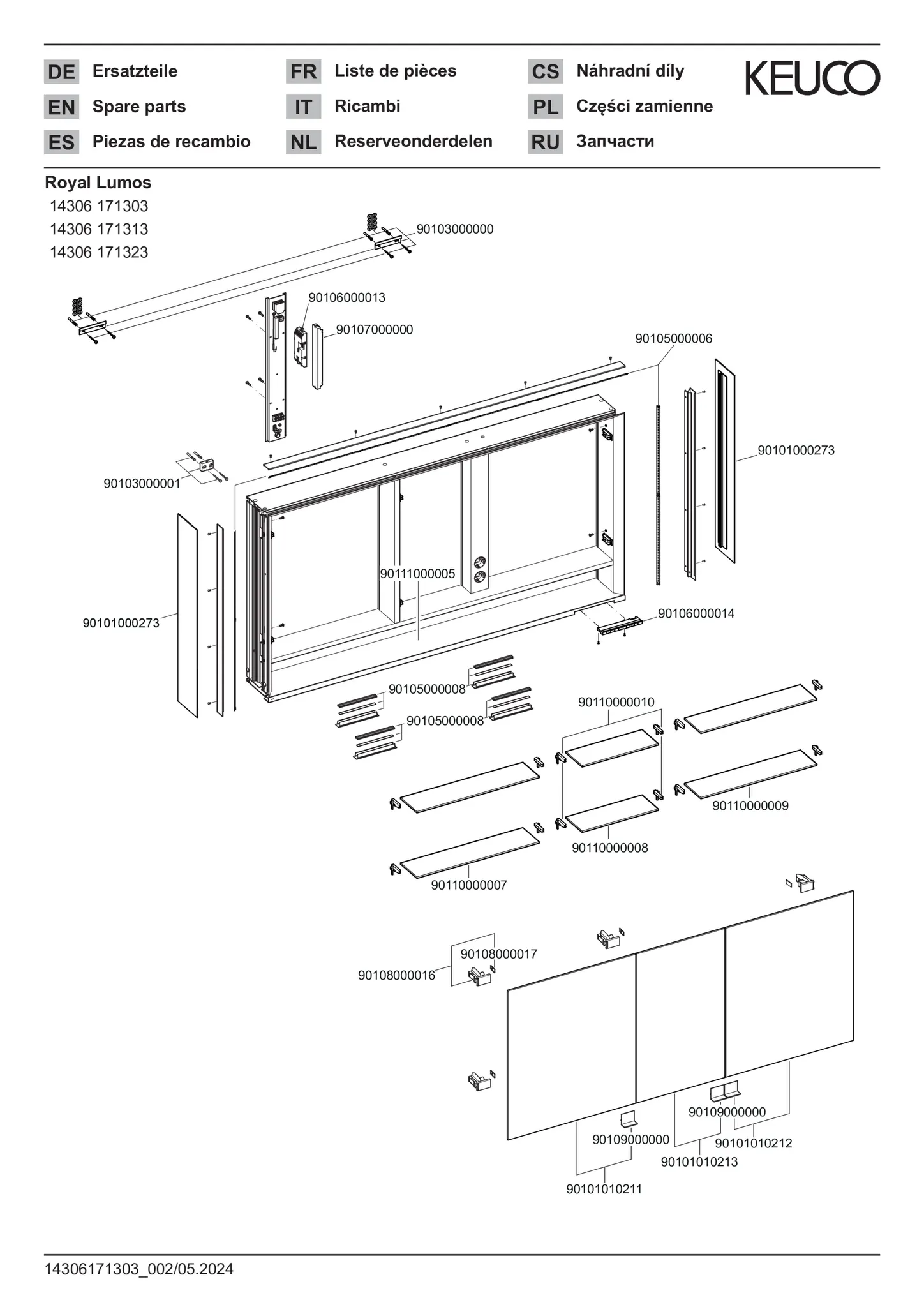 KEUCO Wandvorbau Spiegelschrank mit offenem Ablagefach „Royal Lumos“ in Silber (eloxiert), Aufputz, mit Steckdosen, ohne Spiegelheizung 1400 × 735 × 165 mm KEUCO Wandvorbau Spiegelschrank mit offenem Ablagefach „Royal Lumos“ in Silber (eloxiert), Aufputz, mit Steckdosen, ohne Spiegelheizung 1400 × 735 × 165 mm