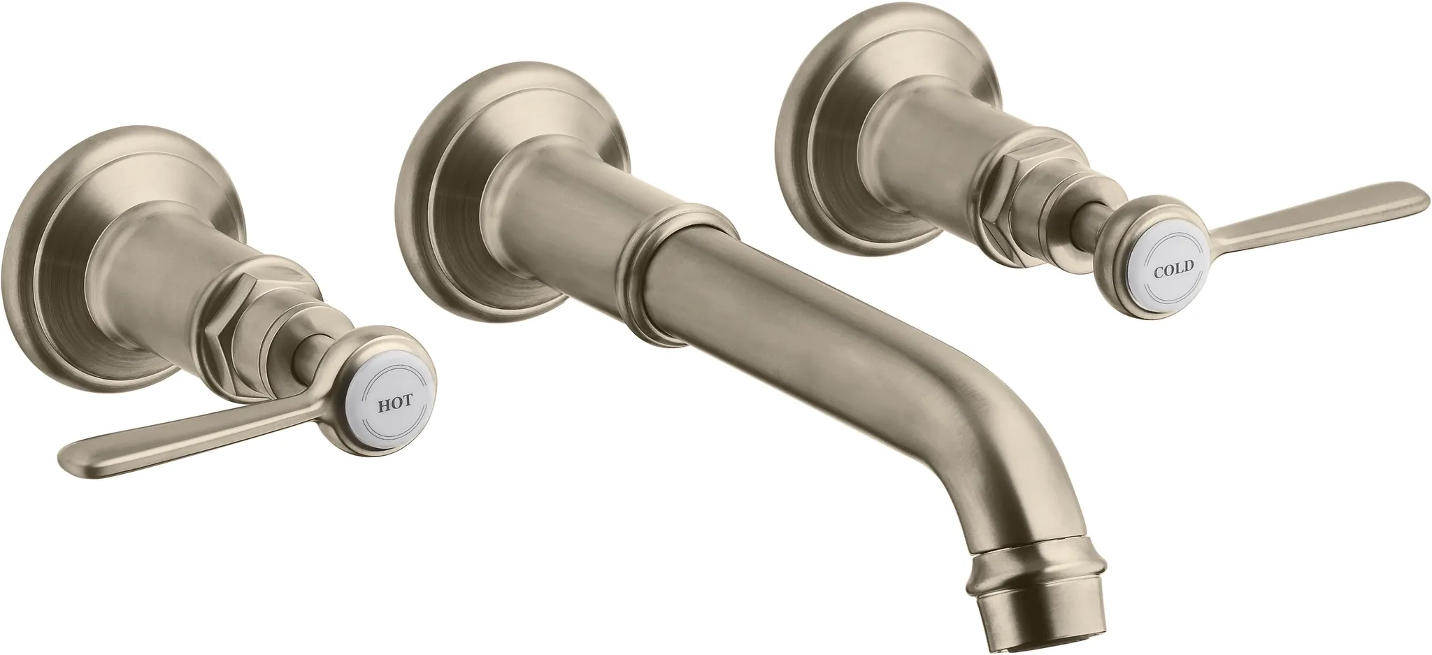 3-Loch Waschtischarmatur Axor Montreux Wand Fertigset Hebelgriff chrom
