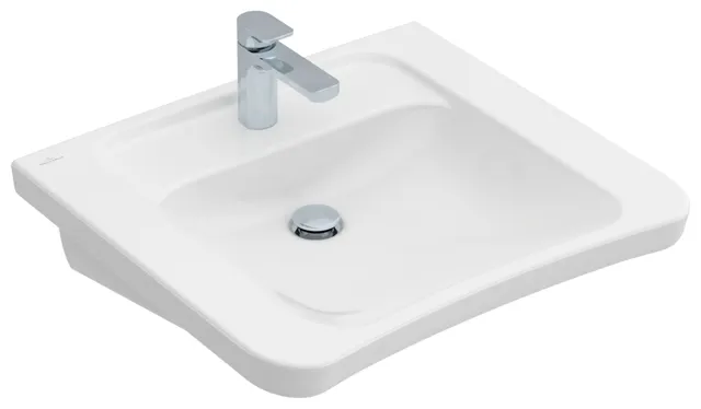 Villeroy & Boch Wandwaschtisch „ViCare“ 650 × 550 × 190 mm, ohne Hahnlochbohrung in Weiß Alpin Villeroy & Boch Wandwaschtisch „ViCare“ 650 × 550 × 190 mm, ohne Hahnlochbohrung in Weiß Alpin