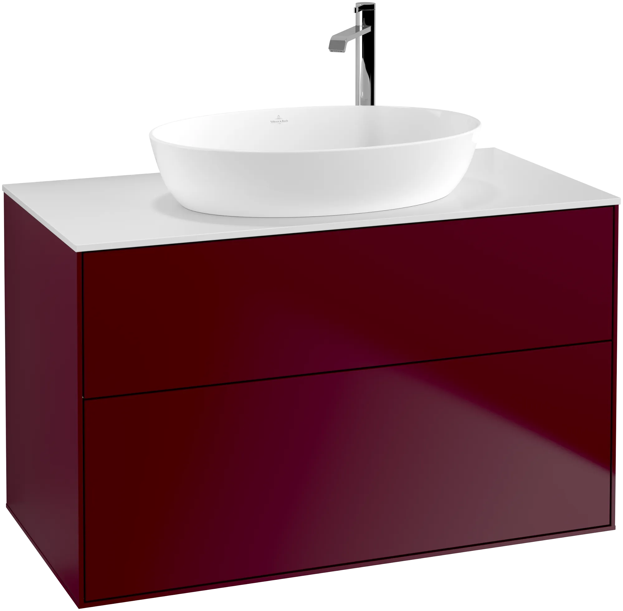 Villeroy & Boch Waschtischunterschrank „Finion“ für Schrankwaschtisch 1000 × 603 × 501 mm Peony Matt Lacquer, für Becken mittig, mit Hahnlochbohrung Villeroy & Boch Waschtischunterschrank „Finion“ für Schrankwaschtisch 1000 × 603 × 501 mm Peony Matt Lacquer, für Becken mittig, mit Hahnlochbohrung