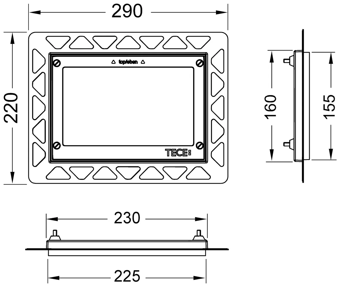 -WC-Einbaurahmen für flächenbündige Montage, vergoldet -WC-Einbaurahmen für flächenbündige Montage, vergoldet
