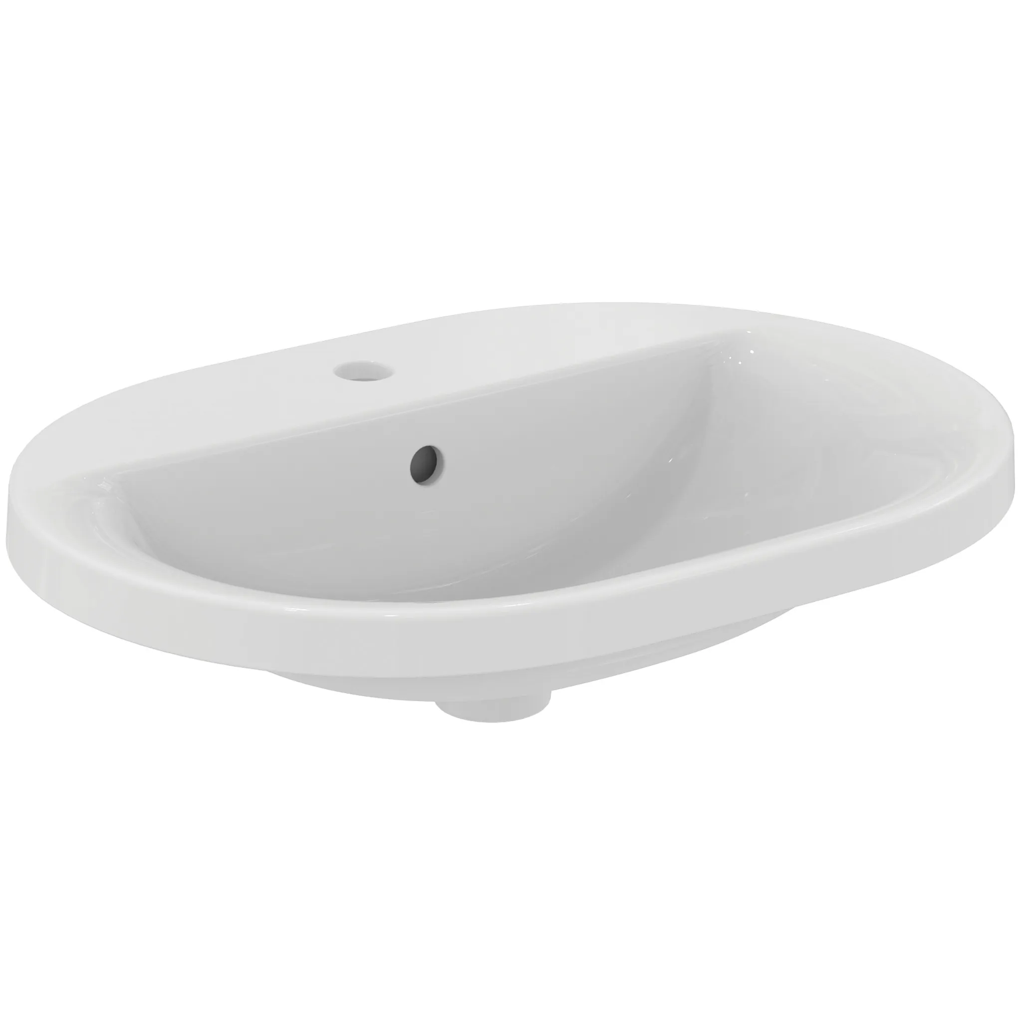 Ideal Standard Einbauwaschtisch Connect, oval, 1 Hahnloch, weiß, 620x460x175 mm Ideal Standard Einbauwaschtisch Connect, oval, 1 Hahnloch, weiß, 620x460x175 mm