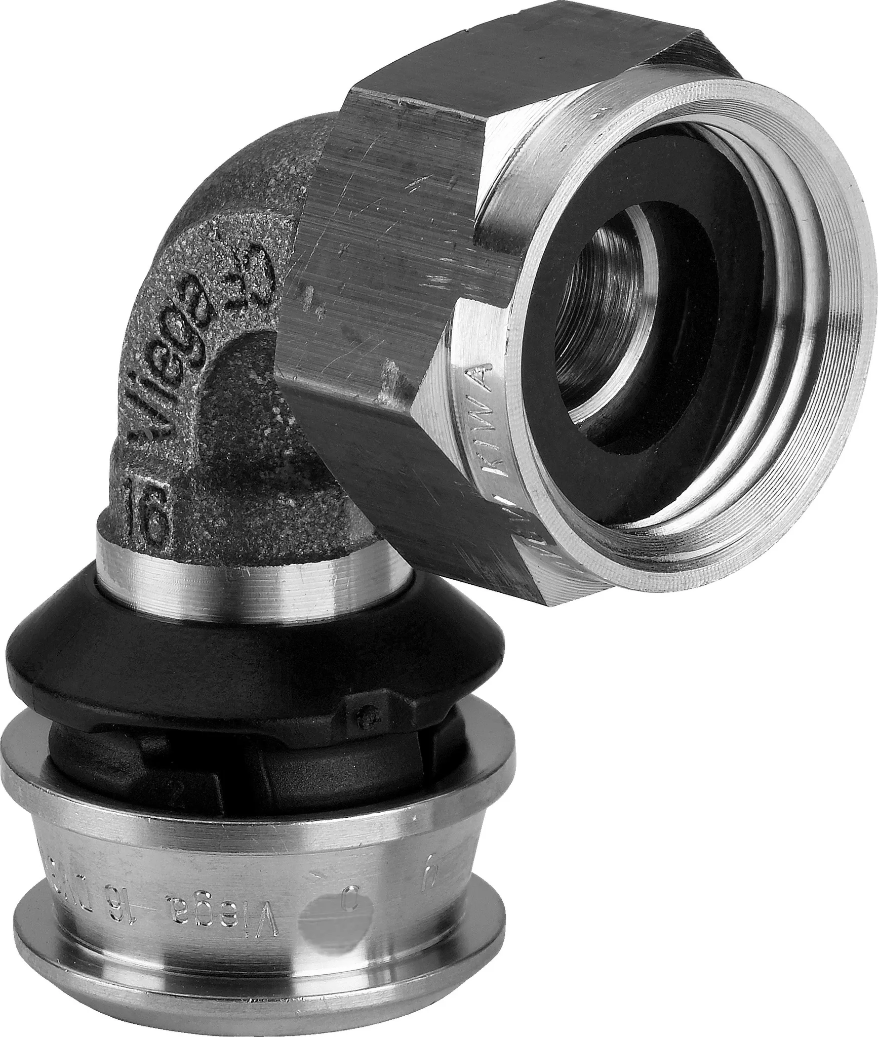 Viega „Raxofix“ 90°- Anschlussverschraubung 16 mm × 3/4″ Viega „Raxofix“ 90°- Anschlussverschraubung 16 mm × 3/4″