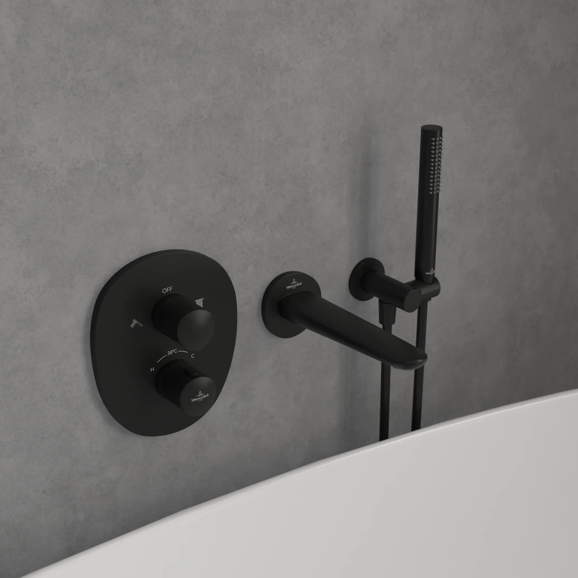 Einhand-Unterputz-Armatur „Antao“ 22,1 cm in Matt Black Einhand-Unterputz-Armatur „Antao“ 22,1 cm in Matt Black