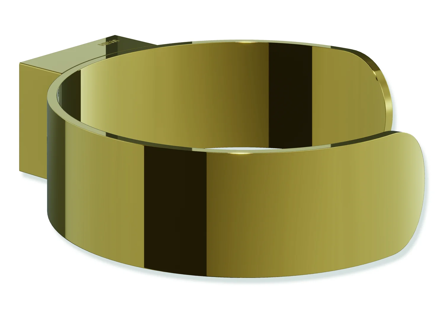 HEWI Gehhilfenhalter System 900, Edelstahl PVD gold glänzend, 120 x 35 x 135 mm, Wandmontage