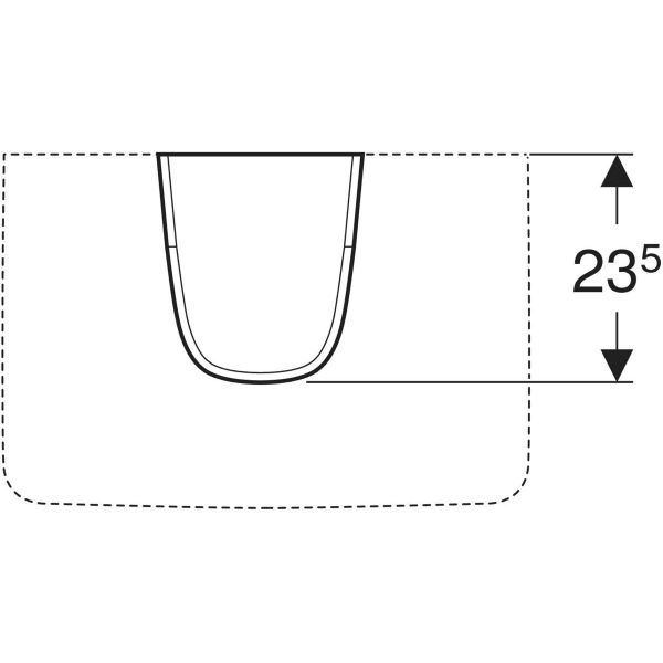 Halbsäule „Renova Compact“ in weiß alpin
