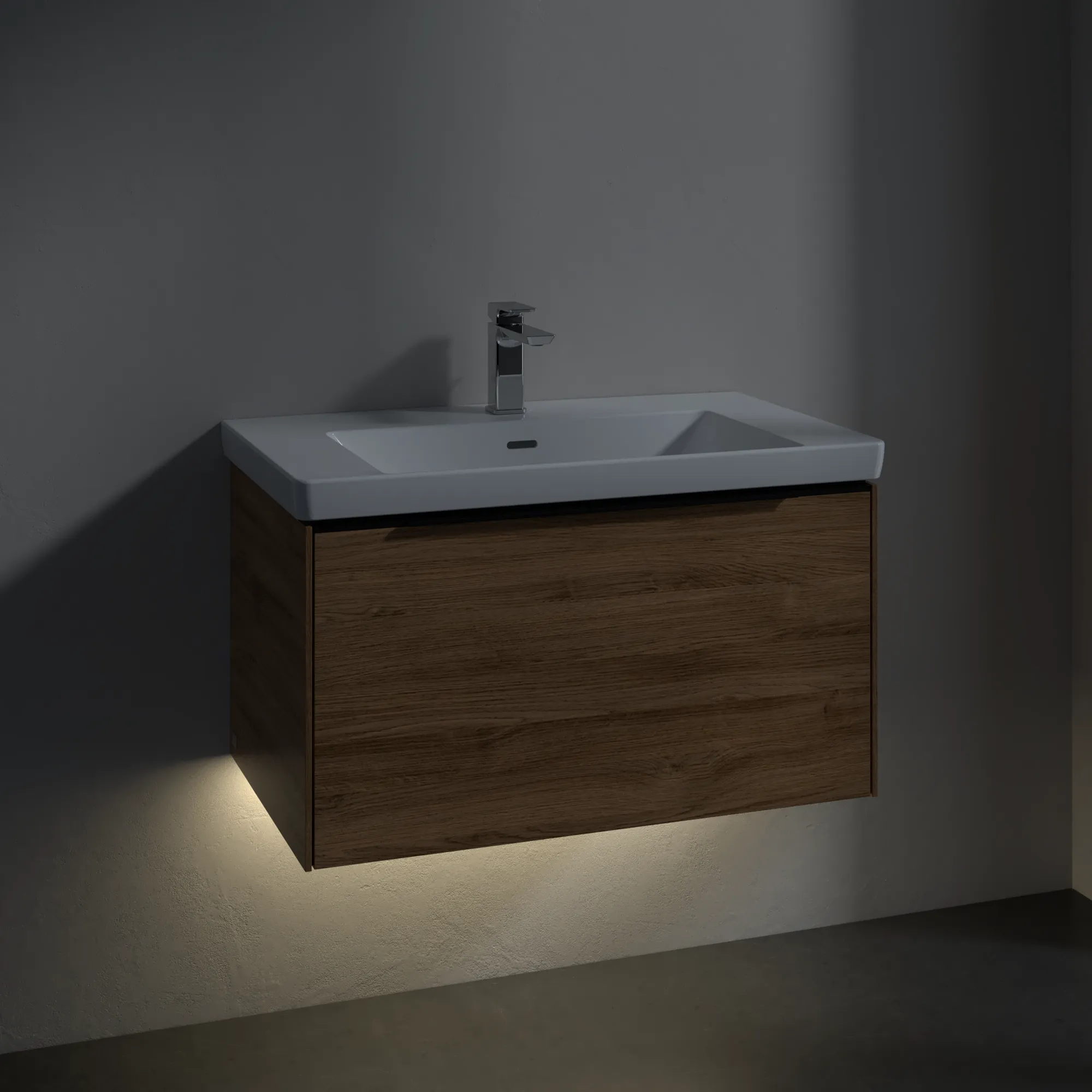 Villeroy & Boch Waschtischunterschrank „Subway 3.0“ für Schrankwaschtisch 772 × 429 × 478 mm Kansas Oak, für Becken mittig