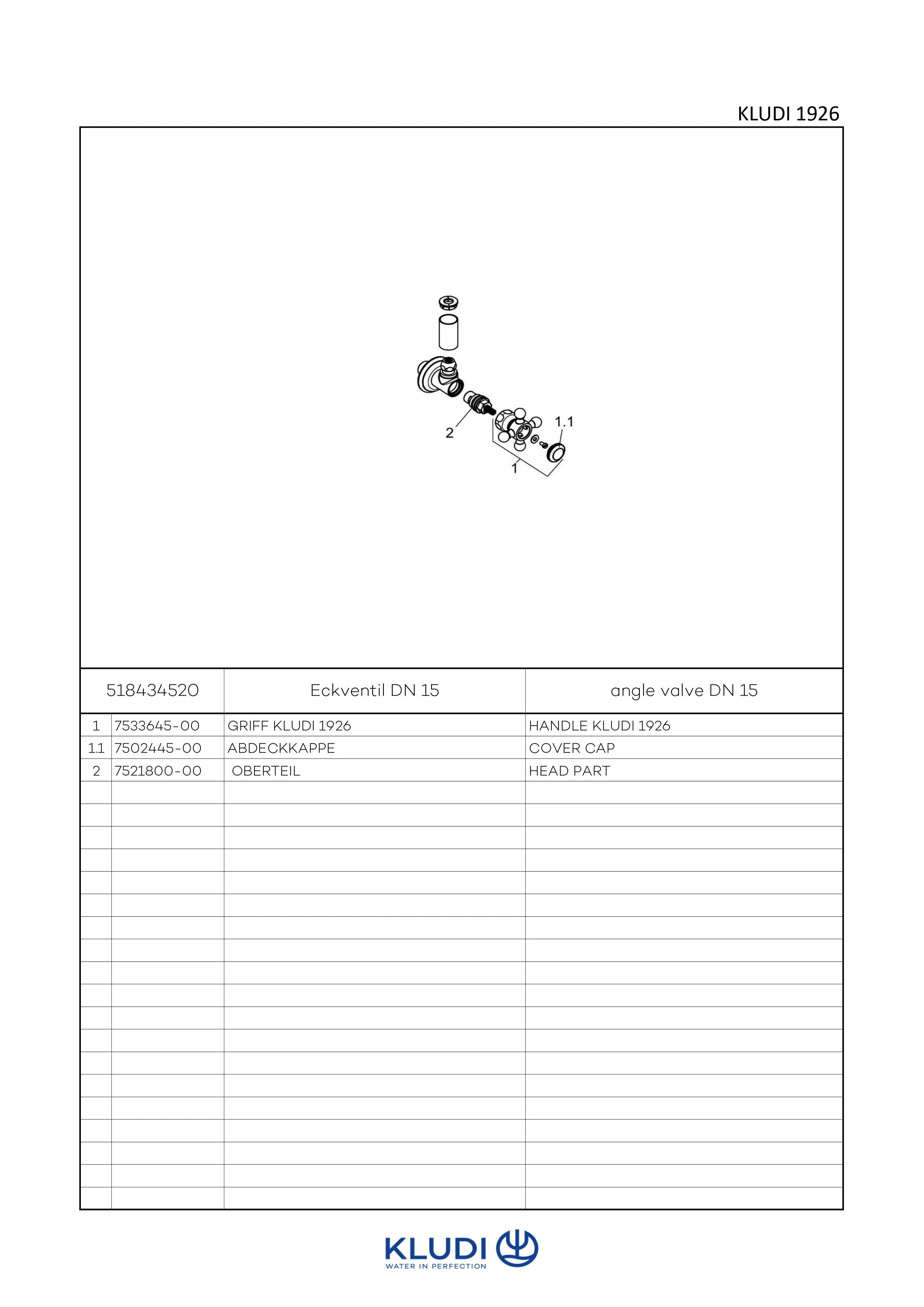 1926 Eckventil DN15 vergoldet 23 kt 1926 Eckventil DN15 vergoldet 23 kt