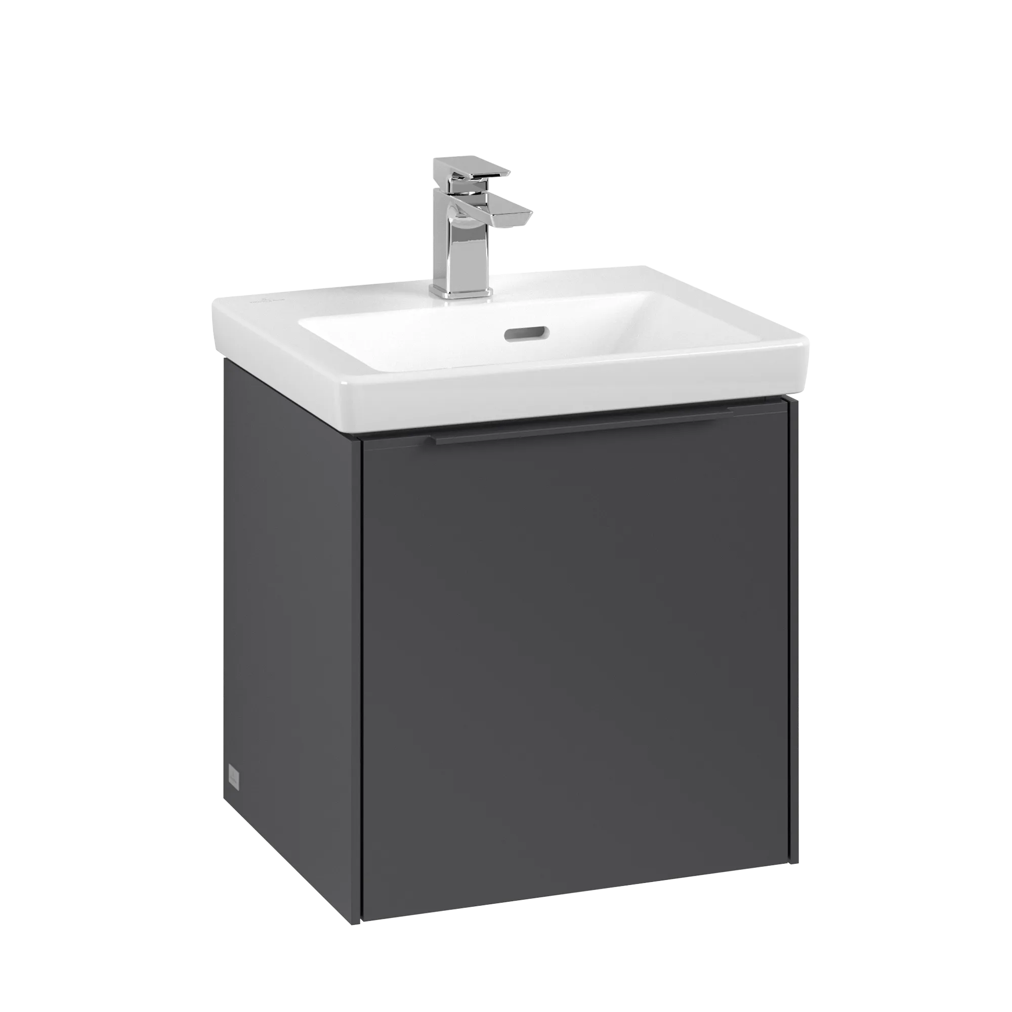 Villeroy & Boch Waschtischunterschrank mit Tür „Subway 3.0“ für Schrankwaschtisch 423 × 429 × 378 mm Graphite, 1 Tür, für Becken mittig, Anschlag links
