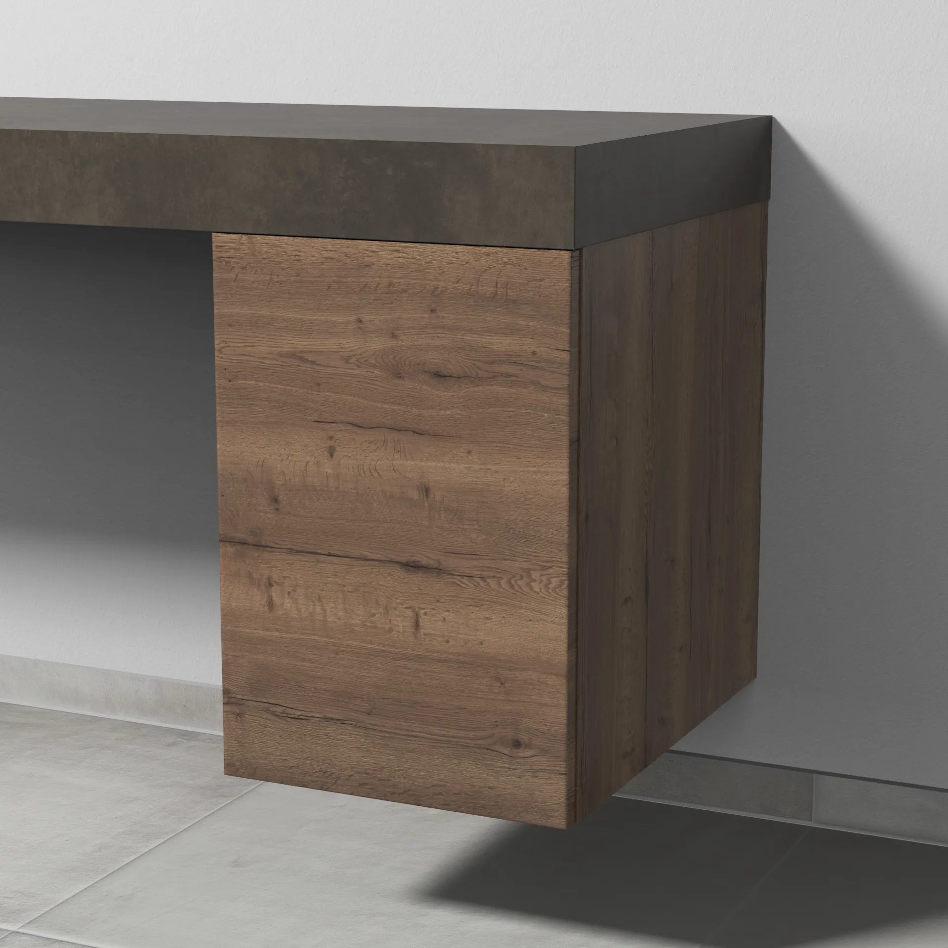 Sanipa Anbauschrank „2morrow“ 350 × 510 × 520 mm in Eiche Tabak