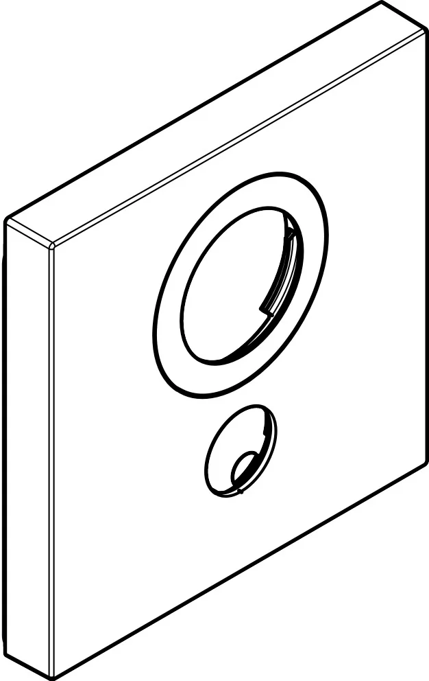 Hansgrohe Rosette für vertauschte Anschlüsse, Serie ShowerSelect 1, Größe 155 x 155 mm