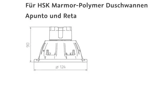HSK Fußgestell für Duschwannen „Apunto“