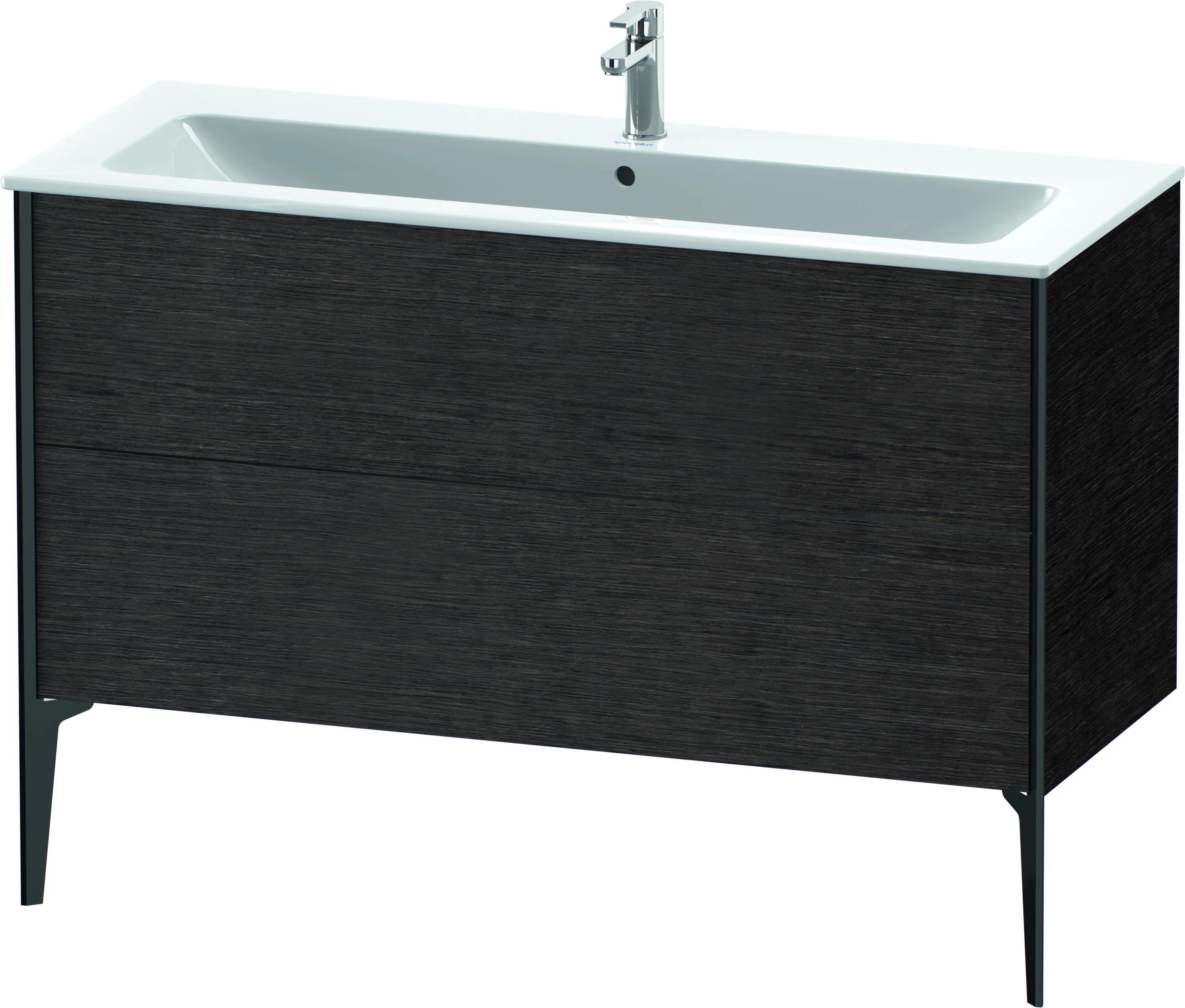 Duravit Waschtischunterschrank bodenstehend „XViu“ 121 × 59,4 × 48 cm in Eiche Dunkel gebürstet