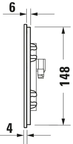 Duravit Betätigungsplatte „DuraSystemInstallationselemente“ 23 × 15,7 cm in Duravit Betätigungsplatte „DuraSystemInstallationselemente“ 23 × 15,7 cm in