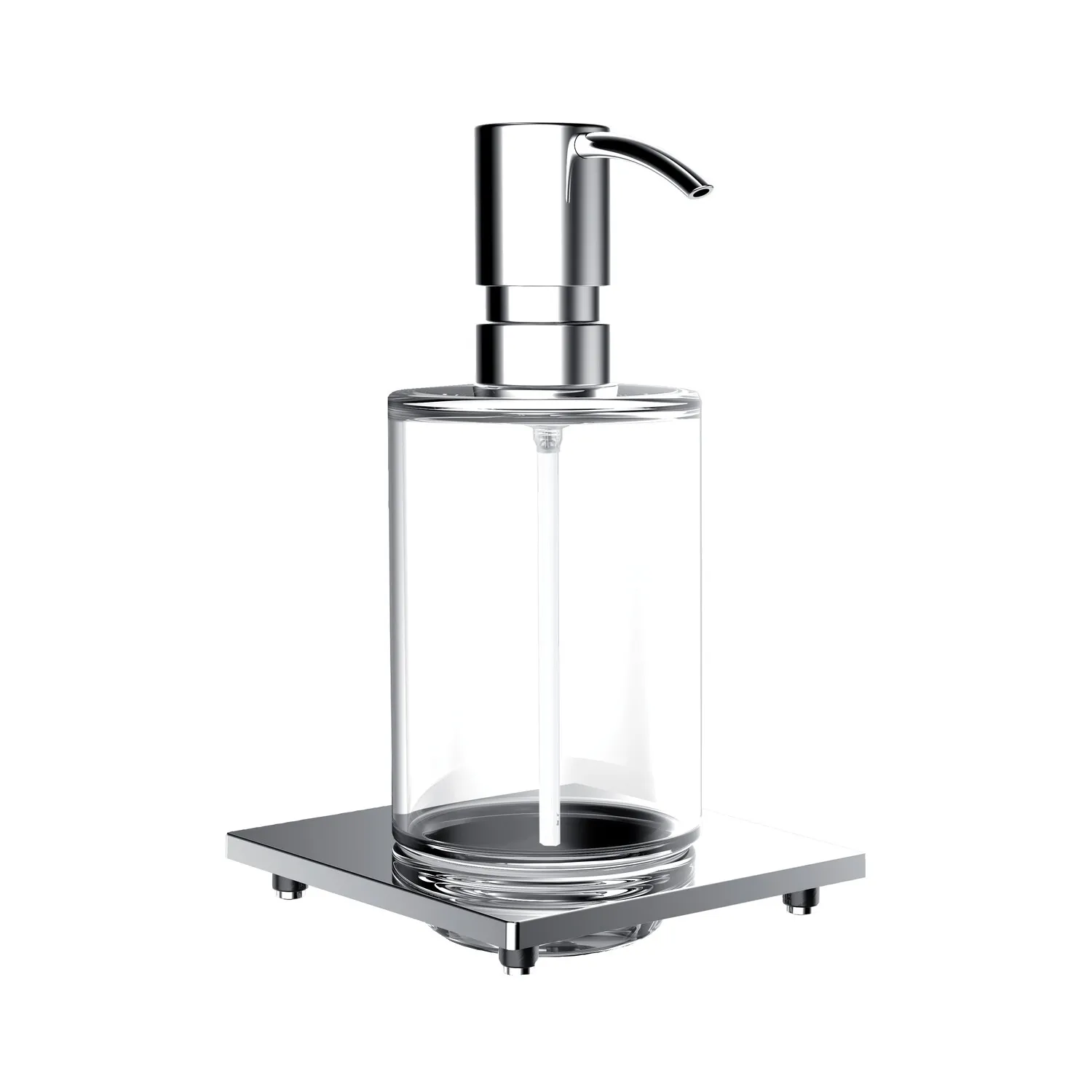 liaison Seifenspender für Reling Glasteil klar, Metallpumpe 240 ml, chrom liaison Seifenspender für Reling Glasteil klar, Metallpumpe 240 ml, chrom