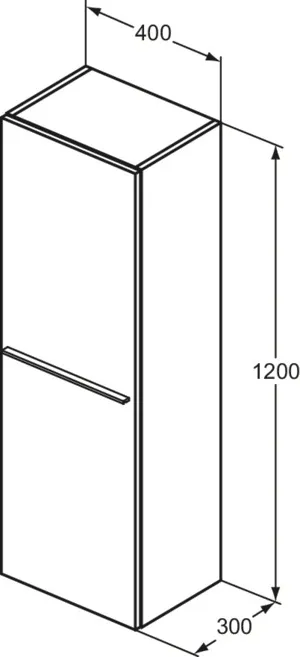 Ideal Standard Hochschrank „i.lifeA“ 40 × 120 × 30 cm Weiß matt Ideal Standard Hochschrank „i.lifeA“ 40 × 120 × 30 cm Weiß matt