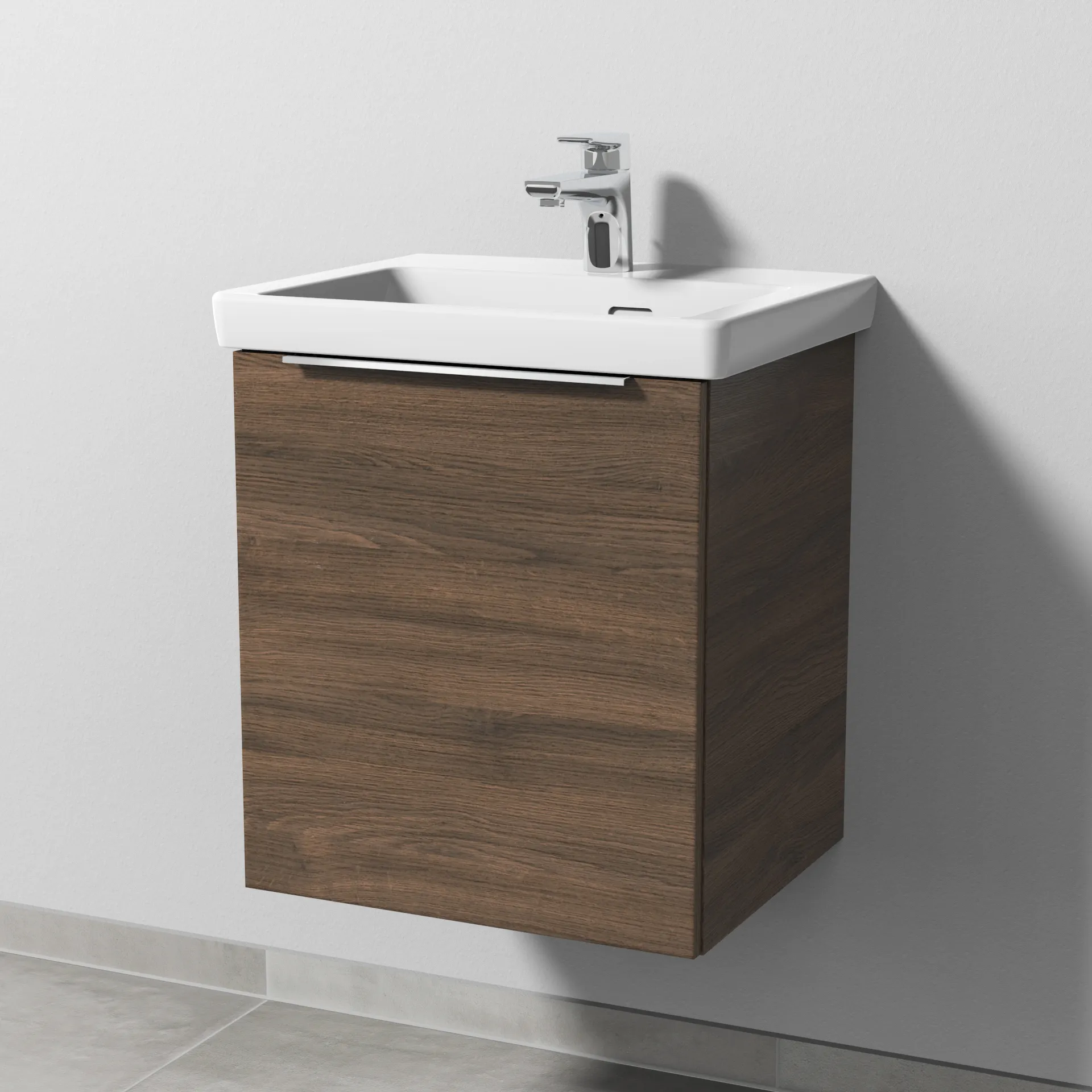 Sanipa Waschtischunterschrank „3way“ 457 × 517 × 391 mm in Eiche Arizona, Anschlag links