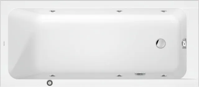 Duravit Whirlwanne „D-Code“ rechteck 1600 × 700 mm, Fußablauf mit Jet Project Duravit Whirlwanne „D-Code“ rechteck 1600 × 700 mm, Fußablauf mit Jet Project