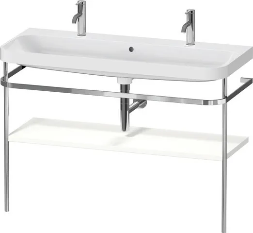 Duravit Waschtischunterschrank c-shaped Set mit Metallkonsole „Happy D.2 Plus“ 117,5 × 85 × 49 cm in Weiß Seidenmatt Duravit Waschtischunterschrank c-shaped Set mit Metallkonsole „Happy D.2 Plus“ 117,5 × 85 × 49 cm in Weiß Seidenmatt