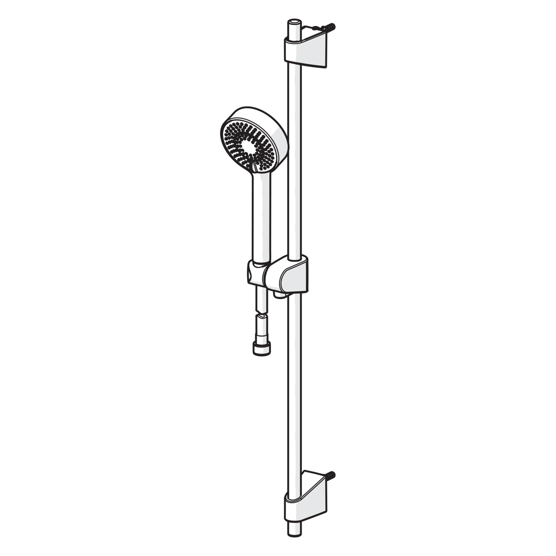 HA Wandstangengarnitur HANSABASICJET 4478 3-strahlig Chrom