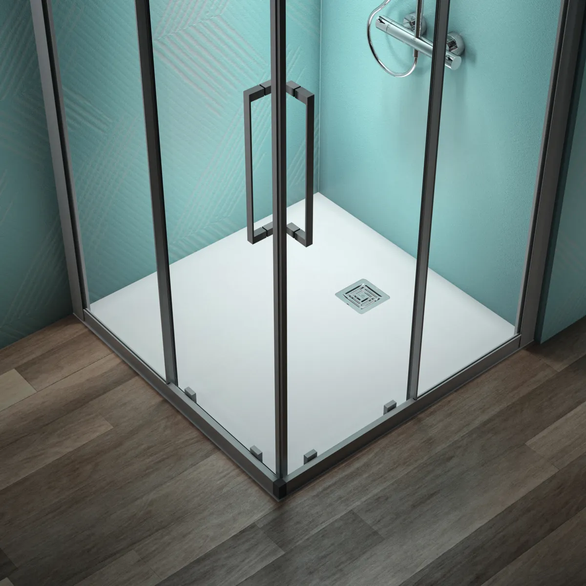 Ideal Standard Quadrat-Brausewanne Ultra Flat S +, Carraraweiß, 1000x1000 mm, Ablauf 25 cm Mitte/Seite, 30 mm Höhe Ideal Standard Quadrat-Brausewanne Ultra Flat S +, Carraraweiß, 1000x1000 mm, Ablauf 25 cm Mitte/Seite, 30 mm Höhe