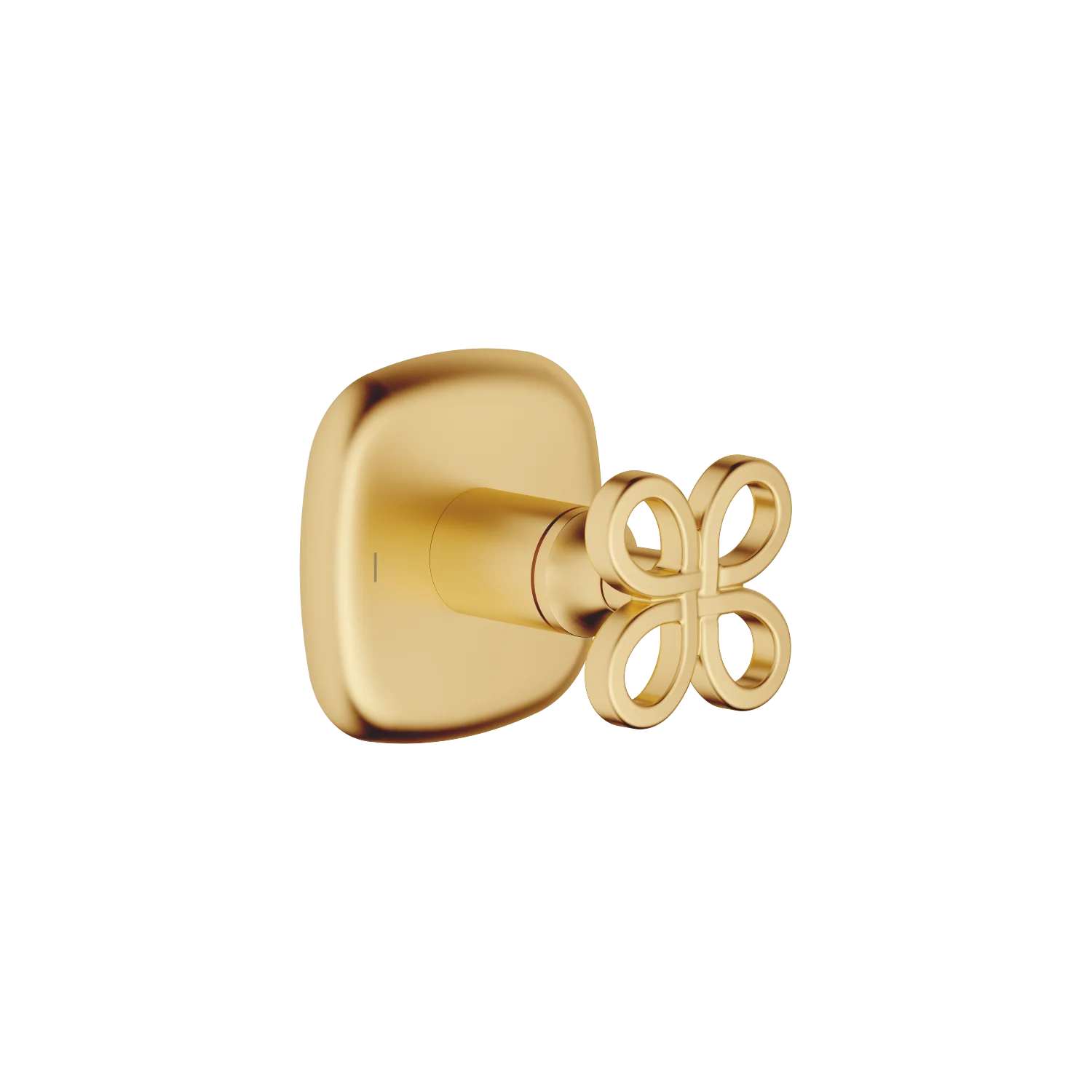 Dornbracht UP-Zweiwege-Umstellung COYA, Messing gebürstet (23kt Gold), Rosette 80 x 80 mm