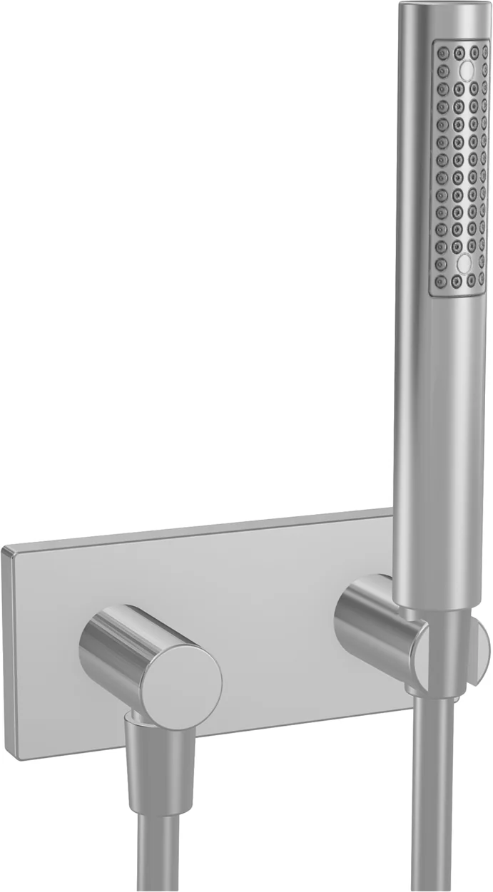 HansaLIVING Handbrausegarnitur HansaLIVING 4443 Rosetteeckig Abgang rund 1-strahlig Chrom