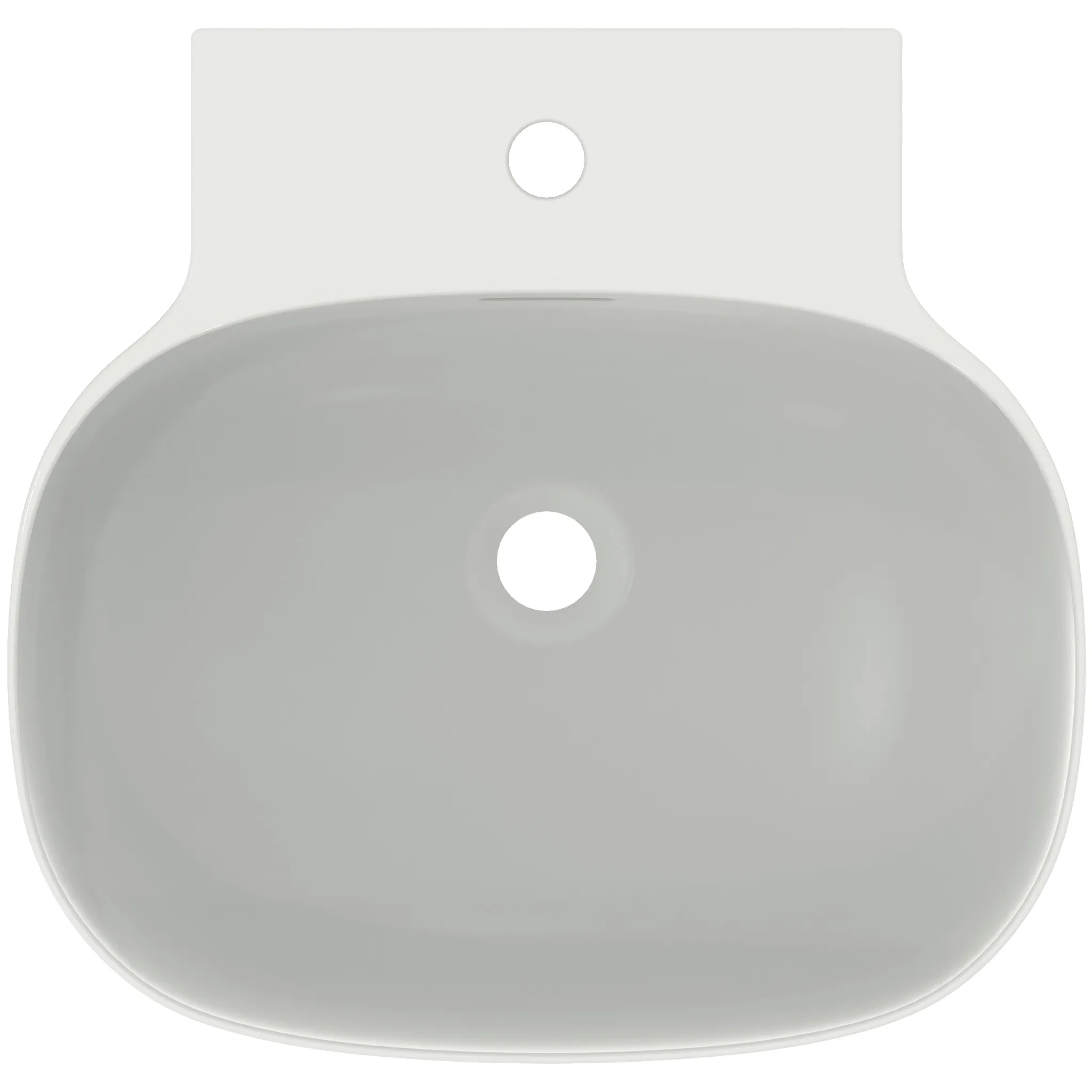 Waschbecken „Linda-X“ 50 × 48 × 13,5 cm, Hahnlochposition mittig in Seidenweiß Waschbecken „Linda-X“ 50 × 48 × 13,5 cm, Hahnlochposition mittig in Seidenweiß