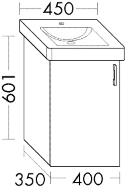 Waschtischunterschrank Sys30 PG1 Aqua von burgbad – 400 mm breit, 350 mm tief, 601 mm hoch, 1 Tür, passend zu Villeroy & Boch Subway 2.0 Waschtischunterschrank Sys30 PG1 Aqua von burgbad – 400 mm breit, 350 mm tief, 601 mm hoch, 1 Tür, passend zu Villeroy & Boch Subway 2.0