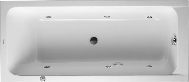 Duravit Whirlwanne „D-Code“ rechteck 1700 × 750 mm, Mittelablauf mit Jet Project, in Weiß Duravit Whirlwanne „D-Code“ rechteck 1700 × 750 mm, Mittelablauf mit Jet Project, in Weiß