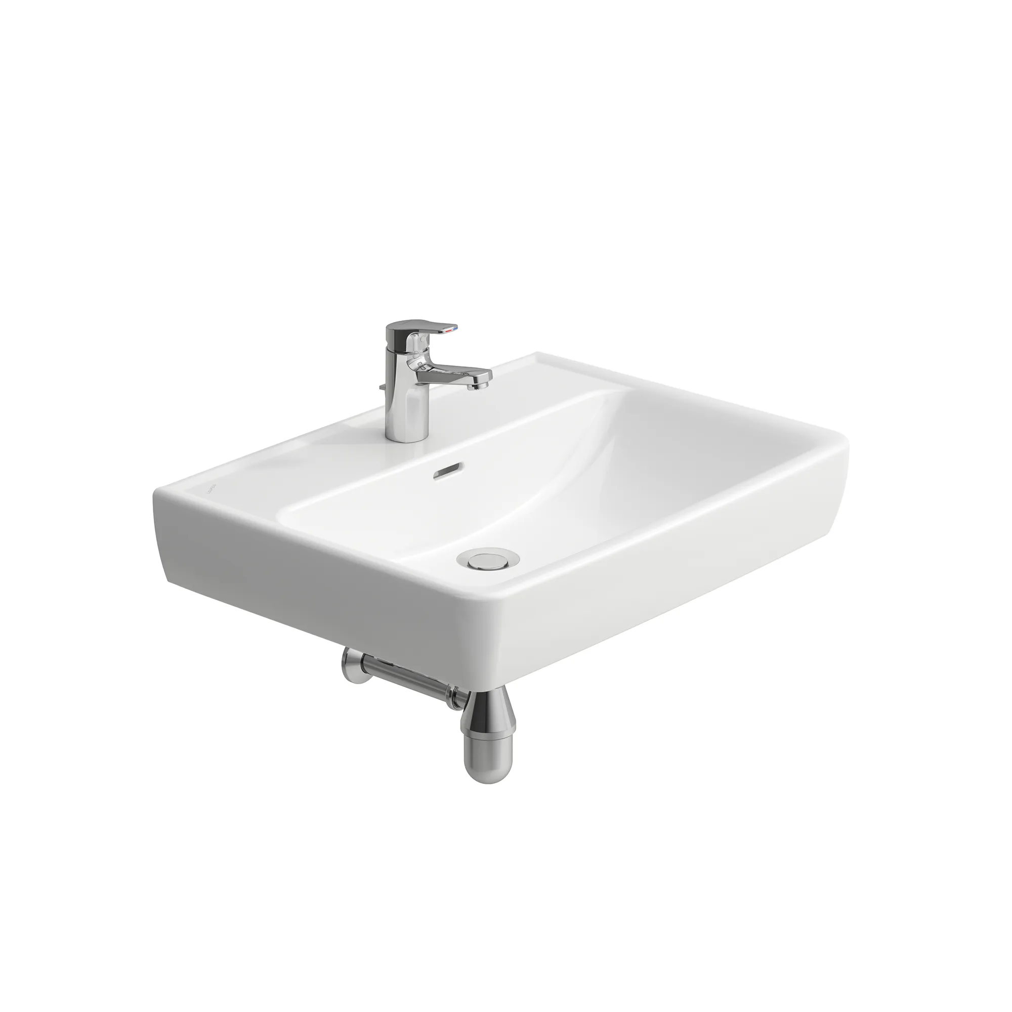 Waschtisch PRO A 480x650x170 1 Hahnloch mit Überlauf weiß
