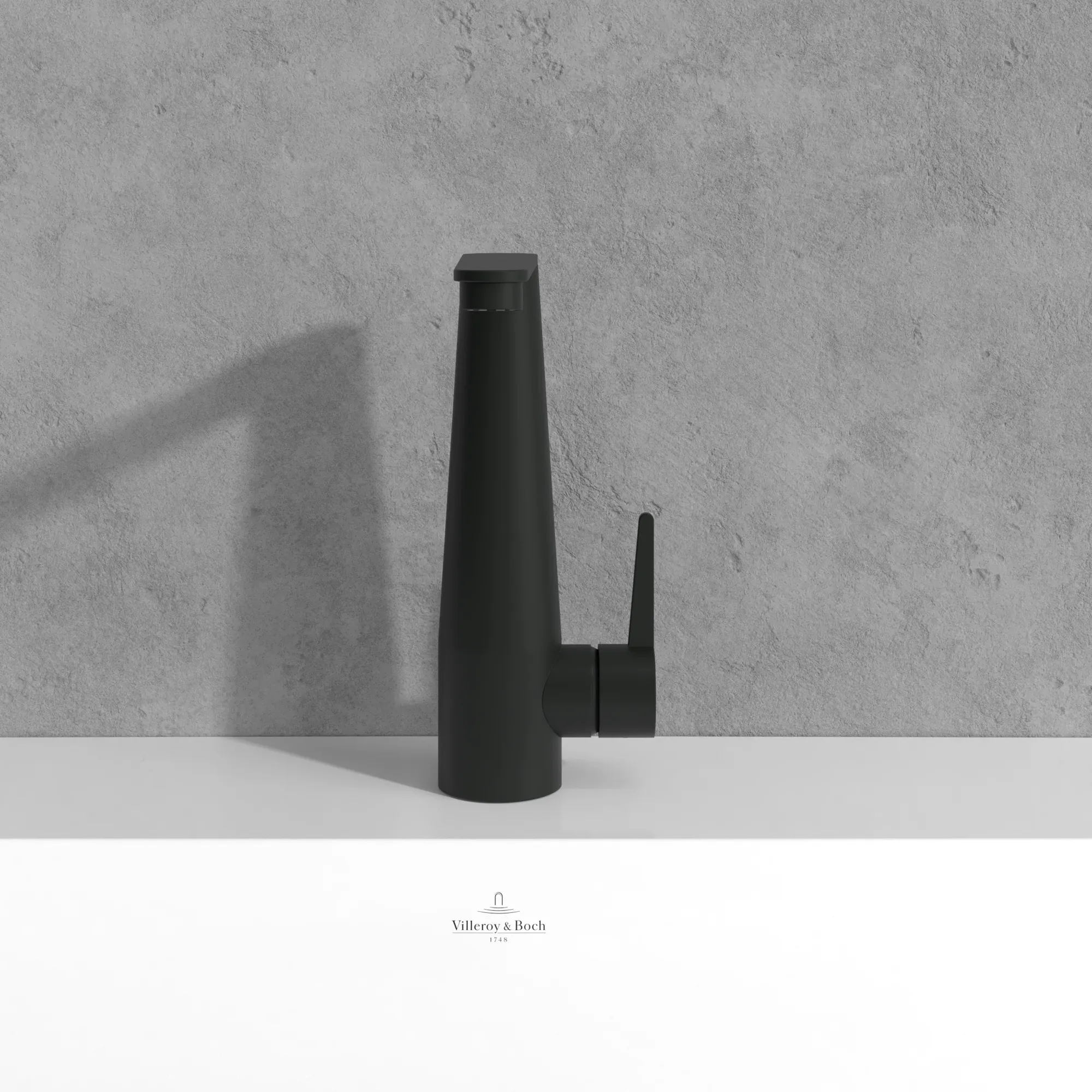 Einhand-Waschtischarmatur „Conum“ 17,4 cm Ausladung 138 mm in Matt Black Einhand-Waschtischarmatur „Conum“ 17,4 cm Ausladung 138 mm in Matt Black