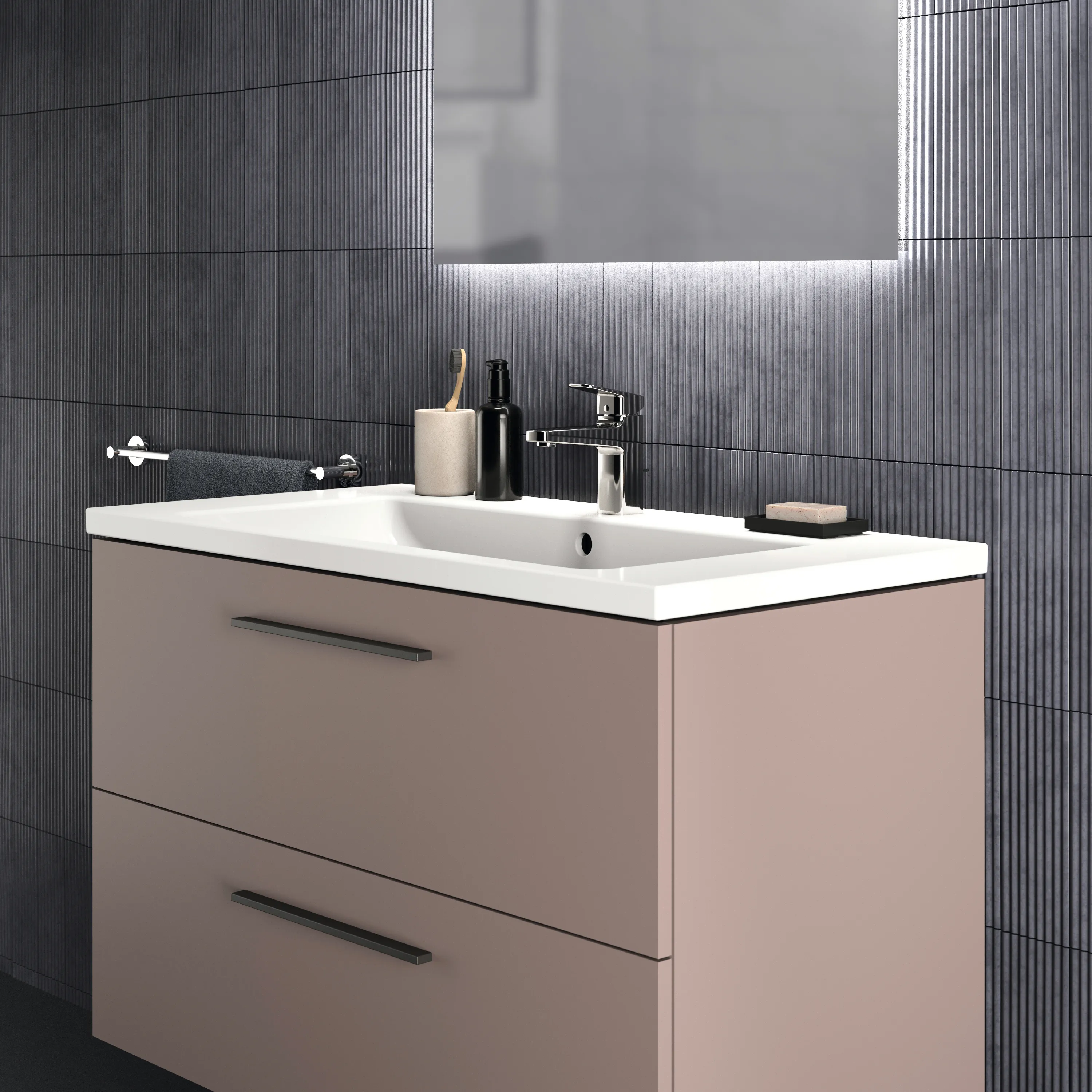 Ideal Standard Waschtischunterschrank „i.lifeB“ 100 × 63 × 50,5 cm Greige matt