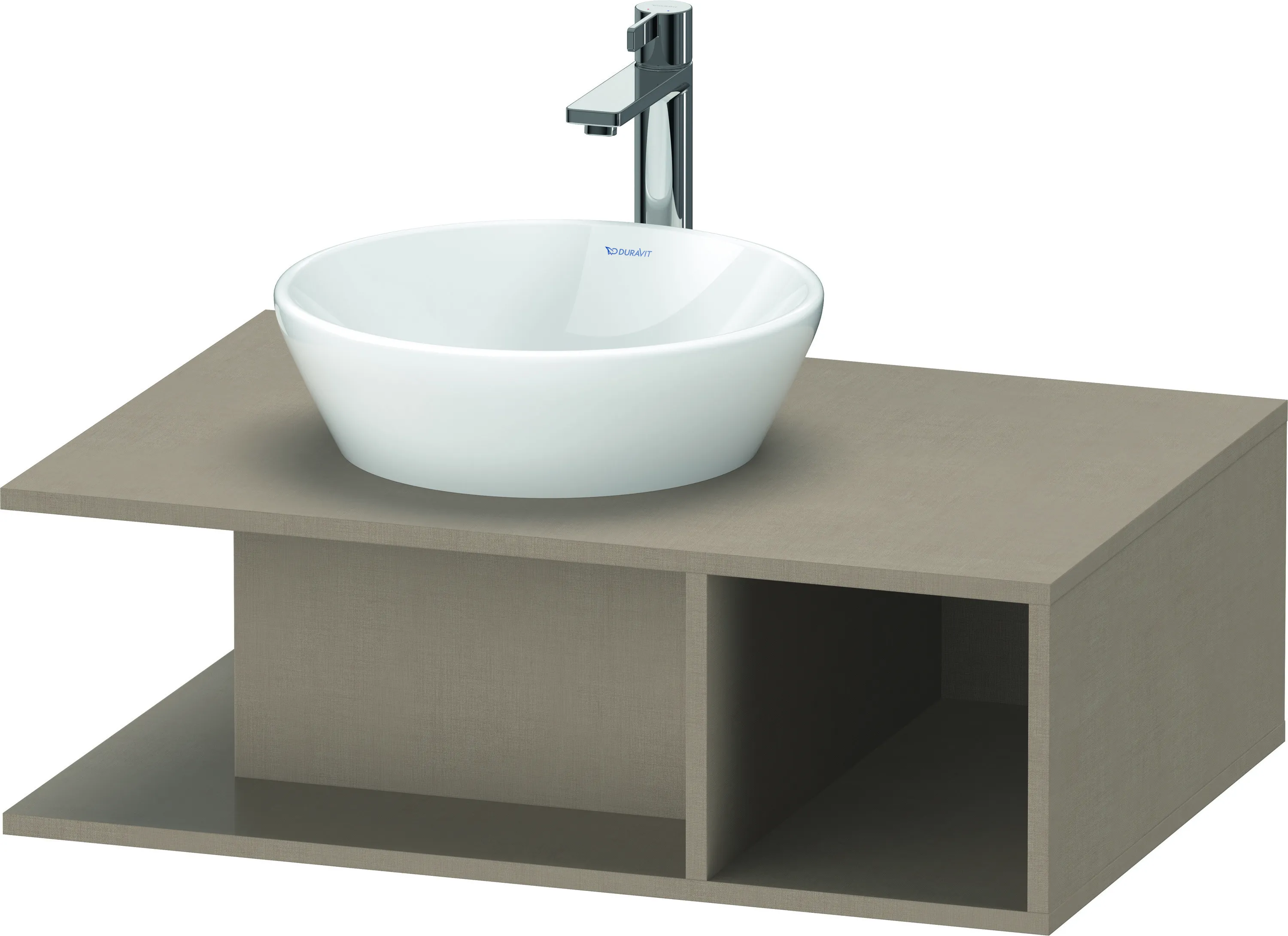Duravit Waschtischunterschrank wandhängend „D-Neo“ 80 × 26 × 55 cm Leinen