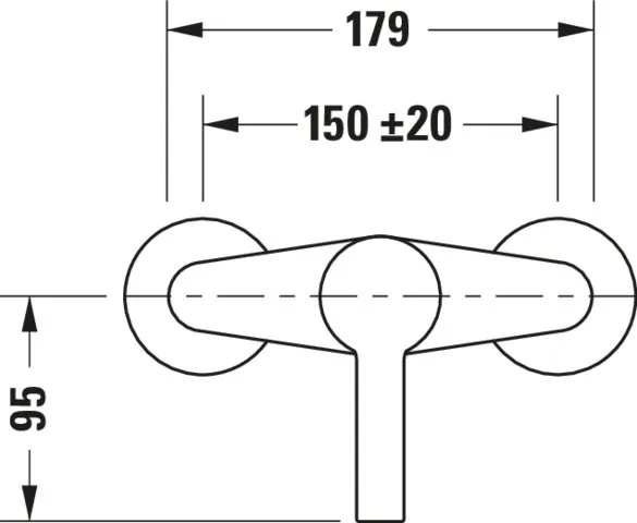 B.2 Einhebel-Brausemischer Aufputz Ausladung 137 Breite 179 mm