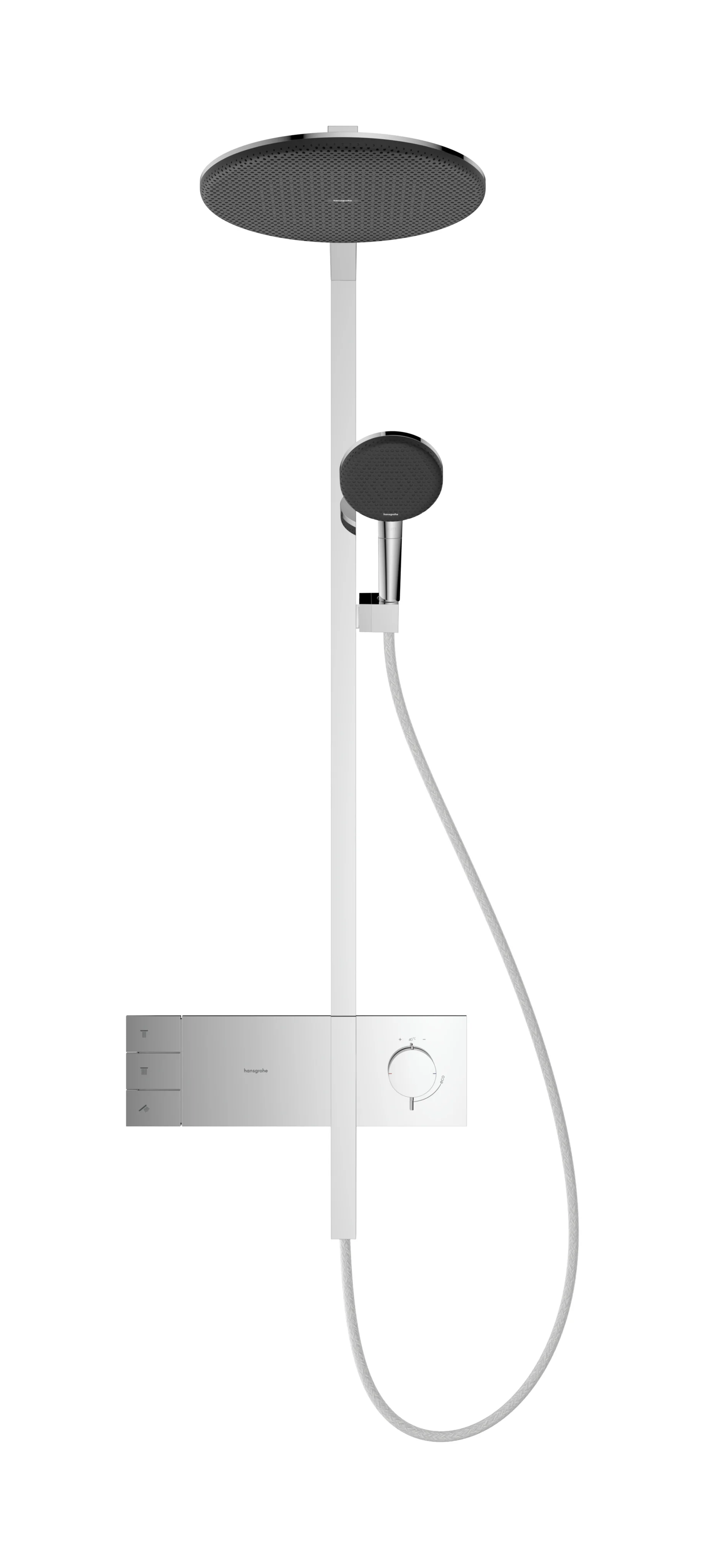 Hansgrohe Raindance Alive S Showerpipe 300 2jet mit Thermostat, Chrom, 150 ± 12 mm Stichmaß, Aufputzinstallation