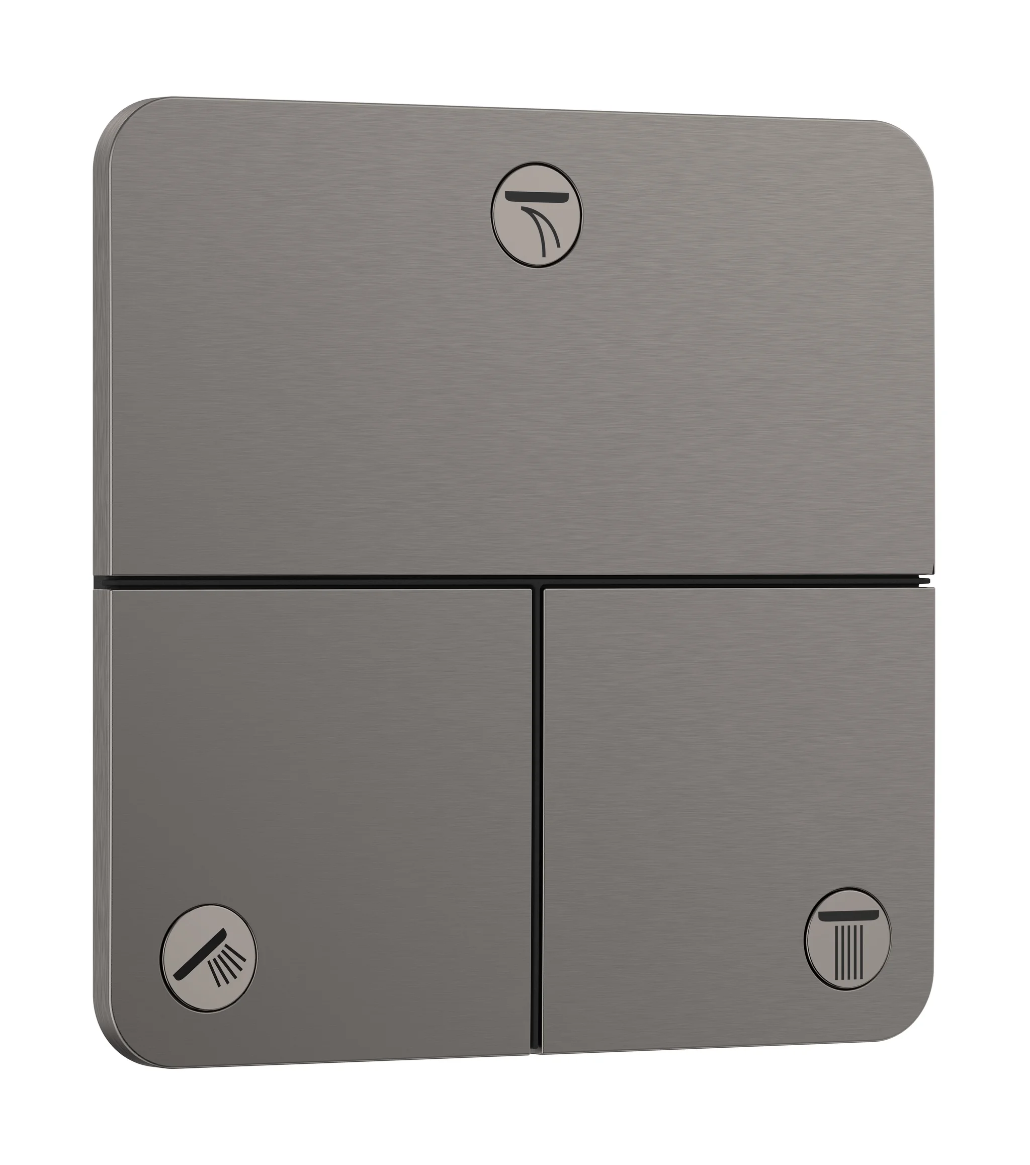 Hansgrohe ShowerSelect Comfort Q Ventil Unterputz, 3 Verbraucher, Brushed Black Chrome, Durchflussmenge 26 l/min, max. Betriebsdruck 10 bar