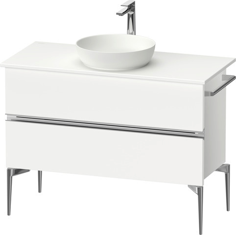 Duravit Waschtischunterschrank „Sivida“ 104,5 × 54,8 × 47,5 cm in Weiß Matt, Weiß Matt