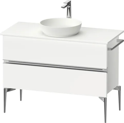 Duravit Waschtischunterschrank „Sivida“ 104,5 × 54,8 × 47,5 cm Front- & Korpusfarbe: Weiß Matt / Grifffarbe: Chrom / Größe: 104,5 × 47,5 × 54,8 cm Duravit Waschtischunterschrank „Sivida“ 104,5 × 54,8 × 47,5 cm Front- & Korpusfarbe: Weiß Matt / Grifffarbe: Chrom / Größe: 104,5 × 47,5 × 54,8 cm