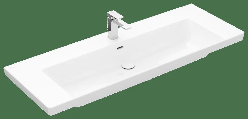 Villeroy & Boch Subway 3.0 Schrankwaschtisch 1300x470mm Rechteck 1HL. m. ÜL. Weiß Alpin